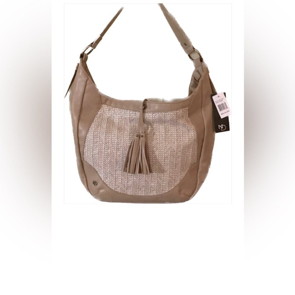 NEW DIRECTIONS Large Vegan Leather Hobo Bag (v)